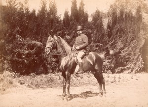 Algeria French Colonial horse rider old Photo 1880'