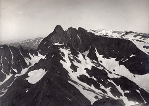 France or Switzerland Alpes Panorama Old Photo 1900