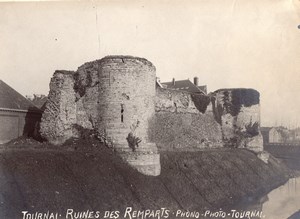 Ruines des Remparts Tournai Belgium Old Photo 1900