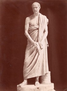 Statue Demostene Vatican Roma old Fedo Photo 1880