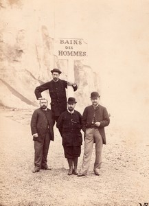 Four Buddy Friends Le Tréport Instantaneous Photo 1883