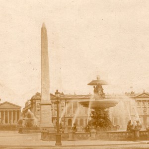 Concorde Place Paris France Old Stereoview Photo 1865