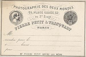 Photographic Studio Petit & Trinquart Publicity 1859