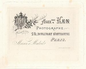 Photographic Studio Alexandre KEN Card Stern Paris 1864