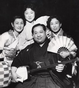 Japanese Hanyagui Dancers Paris Theater Photo 1954