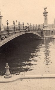 Bridge Alexandre Seine River Paris Post War Photo 1945