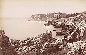 French Riviera Nice Harbour Entrance Panorama old Jean Gilletta Photo 1880'