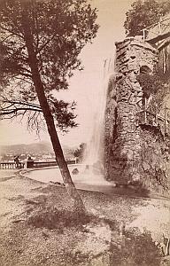 French Riviera Monte Carlo Gardens Fontaine old Jean Gilletta Photo 1880'