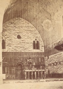 Egypt Cairo Mosque in Old Church Old Photo 1880