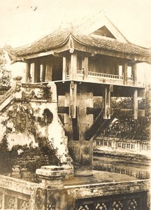 Vietnam Hanoi Mot Cot Pagoda Architecture Old Photo 1934