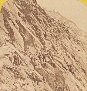 France Alps Mauvais Pas Old Stereo Photo Tairraz 1880