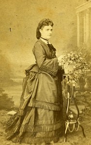 Woman Costume Fashion Albi France Old CDV Photo Prompt 1870