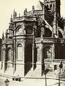 Apse Saint Pierre Church Caen France Old Photo Bisson 1858