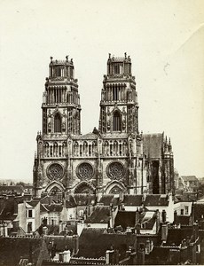 Orleans Cathedral Towers France Old Photo Bisson 1858