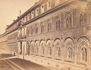 Italy Milano Hospital Maggiore Detail Old Large Photo 1865