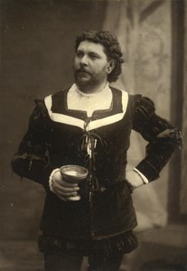 France Theater Actor Dressed Stage Old Woodburytype Photo 1880