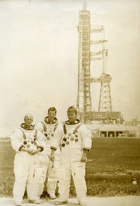 USA Cape Kennedy Saturn Rocket Skylab Astronauts Conrad Weitz Kerwin Photo 1973