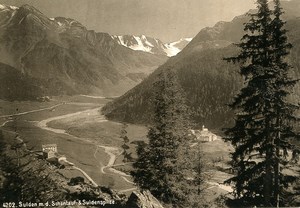 Italy Bolzano Stelvio Sulden Solda Panorama Mountain old Photo 1880