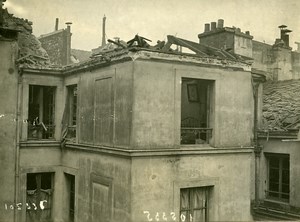 Paris Building WWI Aerial Raid by Aircraft Gotha Old Photo Branger 1918