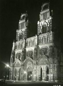 France Orleans by Night Church Old Photo Borremans 1937