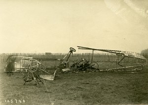 France Around Paris WWI Airplane Plane Gotha Crash Wreck Old Photo Branger 1918
