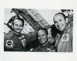 USA NASA Skylab 3 Space Station Crew Astronaut Garriott Lousma Bean Photo 1973