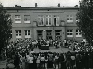 Poland Silesia Bytom Szkola Podstawowa School Assembly Old Photo 1970