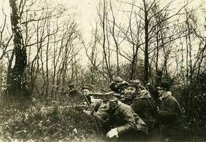 France WWI War Front Argonne Ambush Infantryman Old Photo Meurisse 1915