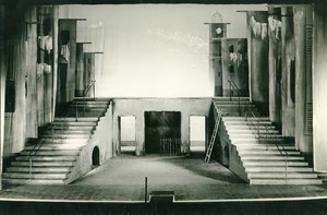 France Paris Empty Stage Ambigu-Comique Theater Old Photo 1950's