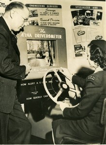 USA New York Aetna Driverometer Car Driver Reactions Old Press Photo 1950