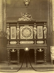 France Paris Museum Sculpture Console Cabinet Old Photo 1870