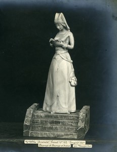 France Paris Art Deco Cadran Workshop Maupertuis Lady Reading Bronze Photo 1930