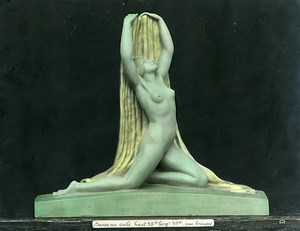 France Paris Art Deco Cadran Workshop Trinque Dancer Veil Old Photo 1930