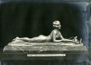 France Paris Art Deco Cadran Workshop Varnier Charming Girl Old Photo 1930