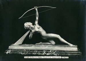 France Paris Art Deco Cadran Workshop Varnier Last Arrow Archer Old Photo 1930