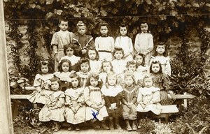 France Vendee Foussais Children Group Old Cabinet Photo Cosset Chabot 1908