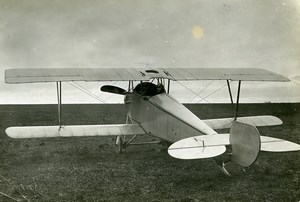 France WWI Nieuport 10 Military Aviation Reconnaissance Aircraft Old Photo 1915