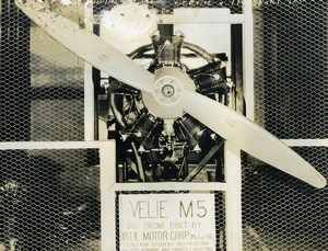 USA Chicago Velie M5 Engine Aviation Service & Transport Old Photo 1925