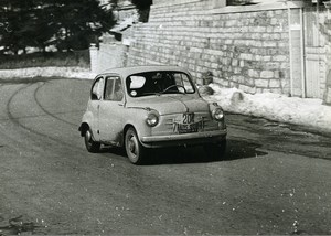 Italy Sestriere Automobile Rally Fiat 600 Capelli & Gerli Racing Old Photo 1956