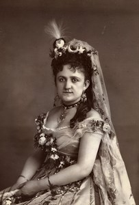 France Opera Singer Miss Priola in the King Said Old Woodburytype Photo 1875