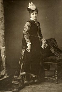 France Opera Singer Miss Bilbaut Vaudelet Old Woodburytype Photo Tourtin 1875