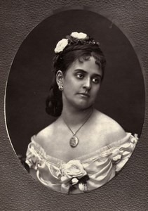 France Opera Singer Soprano Anna de Belloca Old Woodburytype Photo Mulnier 1875