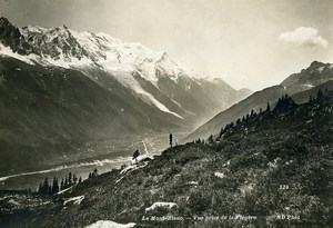 France Mont Blanc from la Flegere Mountain Alps Old Photo Neurdein 1900