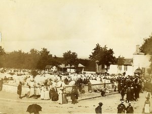 Daily Life in France Village Livestock? Market Day Old Amateur Photo 1900