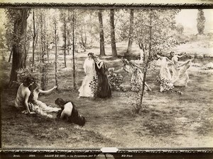 France Painting Fair 1897 Printemps Spring by Franc Lamy Old Photo 1900