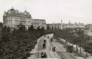 United Kingdom London Londres Thames Embankment Old Photo 1900