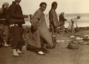 China Tianjin Tientsin Net Fishing Fishermen Old Photo 1906