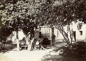 France Villers Sunday in the Countryside Sat in the Shade Old Photo 1900