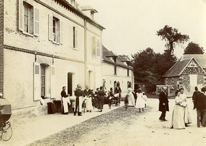 France Villers Sunday in the Countryside Barmen Waiters Old Photo 1900