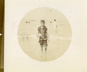 Northern France Sea Baths Bathing Old Photo 1900